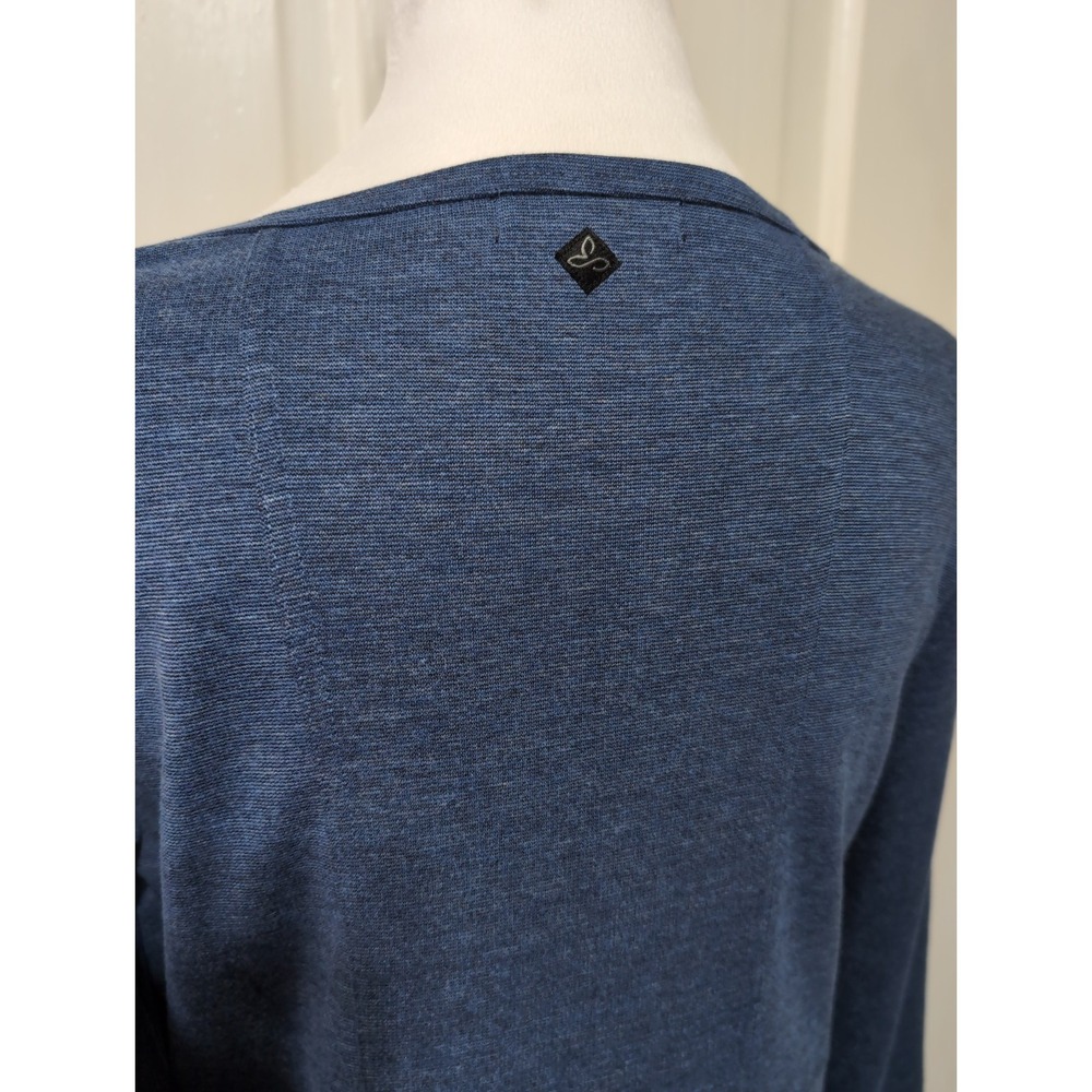 PrAna Soskia Blue Long Sleeve Scoop Neck Knit Dress Womens Medium Knee Length - Picture 5 of 7